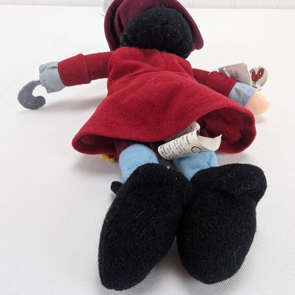 Vintage Disney Mouseketoys Captain Hook Bean Bag Plush 8" Stuffed Animal Tags - Picture 9 of 12